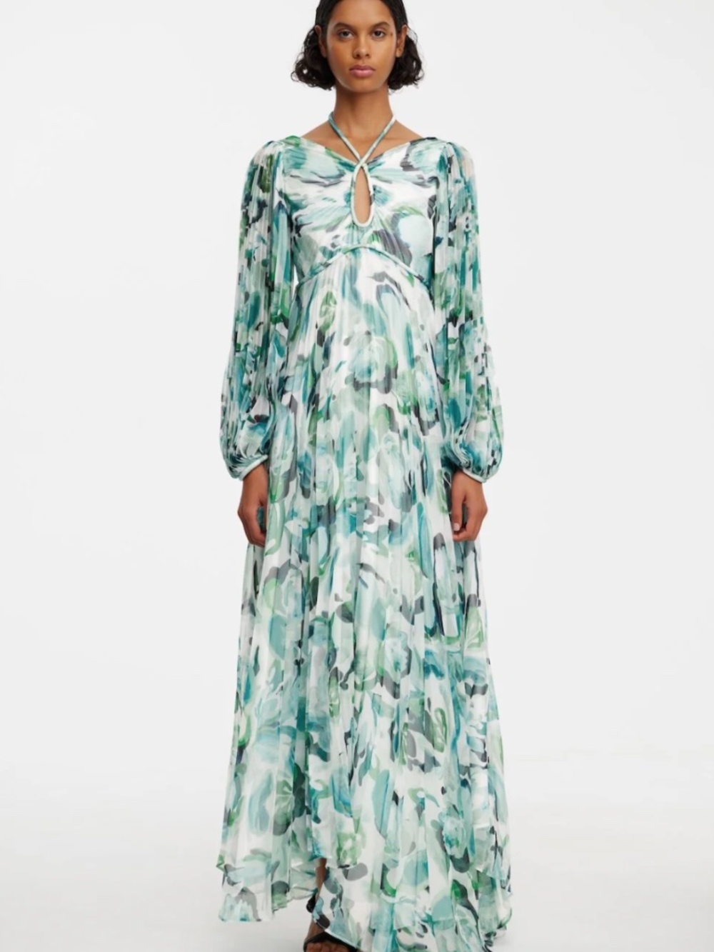 Acler Chiffon Sandywell Maxi Dress Pleated 4